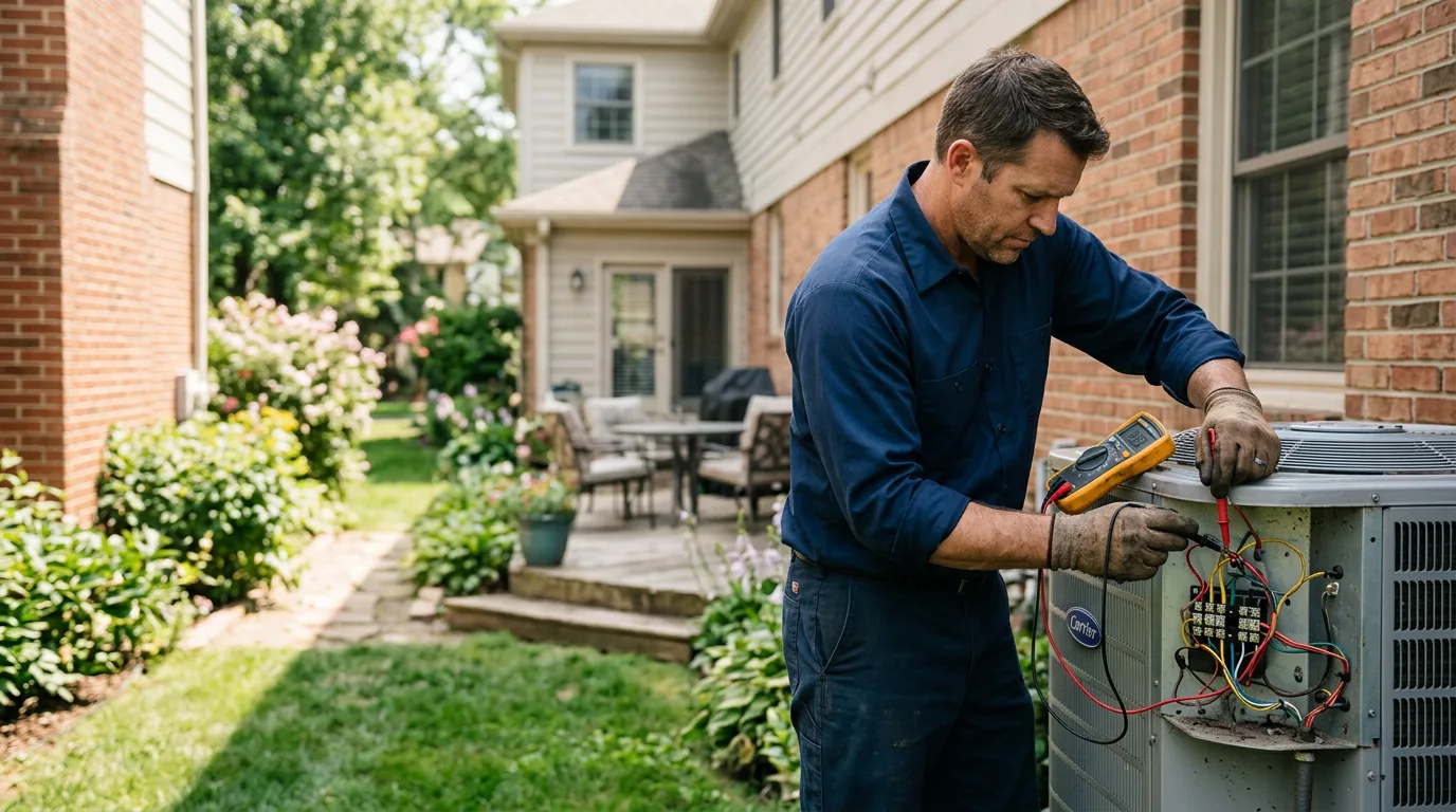HVAC technician working near Lime Springs, IA